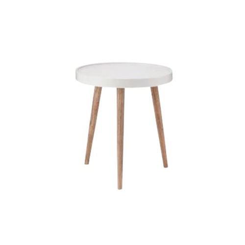 サイドテーブル 大 丸型テーブル 木製テーブル ナチュラル コンパクト 北欧 おしゃれ ホワイト天板 リビング 寝室 テーブル トレーテーブル NW-724 通販
