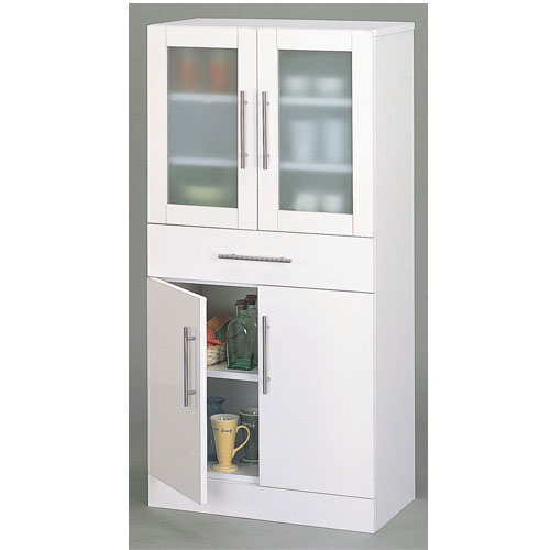 ガラス キャビネット ホワイト - 食器棚・キッチンボードの人気商品 